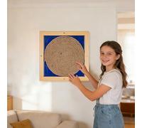 14" Spiral Rope Texture Board - 3D Rope Tactile Sensory Wall Panel for Kids, Engaging Wooden Touch & Feel Activity Board for Sensory Rooms, Classrooms, Therapy Centers & Home Learning