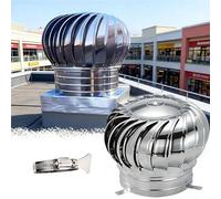 14" Stainless Steel Roof VentilatorWindPowered Vent System for Shipping Containers Attics & Sheds & Weatherproof Design for Optimal Airflow & Temperature Regulation
