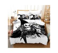 (14, Super King) Nightmare on Christmas Eve Bedding Set Valentine's Day 3 Piece Pillowcase Comforter Set