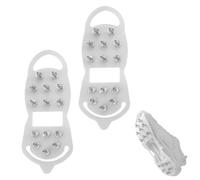 14-Tooth Crampons, 1Pair Spikes Traction Cleats for Hiking Boots | Anti-Slip Spikes, TPE Rubber Grip, Flexible Stretchable Material, Winter Walking Footwear Protection