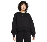 (14 UK, Black) Nike Womens/Ladies Phoenix Fleece Crew Neck Oversized Sweatshirt