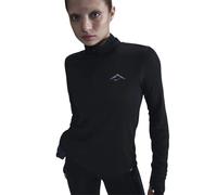 (14 UK, Black) Nike Womens/Ladies Trail Dri-FIT Quarter Zip Running Midlayer