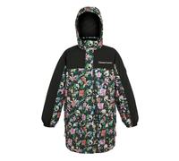 Regatta Womens Christian Lacroix Cailar Floral Longline Waterproof Jacket - Black - 14 UK - Black - 100% Polyester