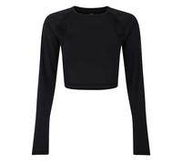 (14 UK, Black) Umbro Womens/Ladies Bodycon Raglan Long-Sleeved Training Crop Top