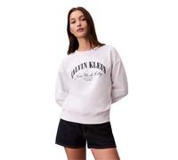 (14 UK, Bright White) Calvin Klein Womens/Ladies Varsity Logo Sweatshirt
