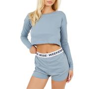 (14 UK, Citadel Blue) Brave Soul Womens/Ladies Weekend Mode Plain Loungewear Set
