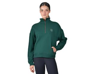 (14 UK, Dark Emerald) Dublin Womens/Ladies Quarter Zip Fleece Top