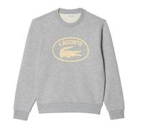 (14 UK, Grey) Lacoste Womens/Ladies Organic Cotton Fleece Loose Sweatshirt