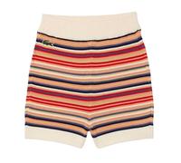 (14 UK, Multicoloured) Lacoste Womens/Ladies Organic Cotton Striped Shorts