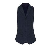 (14 UK, Navy) Premier Womens/Ladies Herringbone Waistcoat