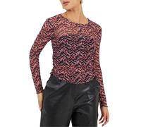 (14 UK, Pink/Navy) Brave Soul Womens/Ladies Abstract Mesh Slim Top
