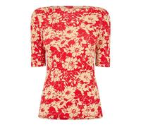 (14 UK, Red/Tan) Ralph Lauren Womens/Ladies Floral T-Shirt