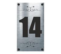 14 - Vertical Aluminium House Sign Personalised With Your House Number