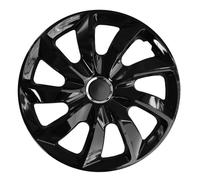 14" Wheel Covers Hubcaps Universal Black Gloss Lacquered 4 PCS Heavy Duty Solid