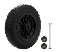 14" Wheelbarrow Wheel PU Puncture Proof Solid 3.50-8 Wheel Solid Tyre Rim Wheels Tyre Heavy Duty Replacement Tire for Garden Trolley Barrow Go Cart