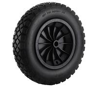 14" Wheelbarrow Wheel Replacement Tires Solid Tyre Trolley wheels for Gardeb Trolley, Hand Truck, Go Cart, Sack Truck