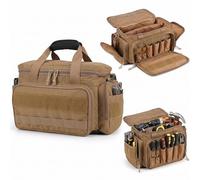14" Wide Mouth Tool Bag, Heavy Duty Tool Bags for Men with Shoulder Strap, 1680D Water-Resistant Tool Organizer & Storage Bag, Professional Gear Bag for Construction