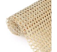 14" Wide X 3.3' Rattan Rattan Webbing Rolls For Rattan Projects, Rattan Webbing Boards, Natural Prewoven Open Mesh Rattan For Furniture Chair Cabinet