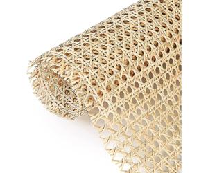 14" Wide X 3.3' Rattan Rattan Webbing Rolls For Rattan Projects, Rattan Webbing Boards, Natural Prewoven Open Mesh Rattan For Furniture Chair Cabinet