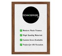 14 x 11 Inch Photo Frame Portrait Landscape Poster Document Frame Modern Wall-Hanging MDF Wood - (Walnut)