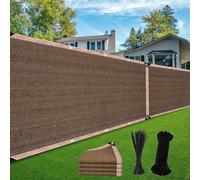 14' x 31' Brown Privacy Fence Screen with Aluminum Grommets 90% Wind Blocking Outdoor Mesh Cover Durable 120GSM Fabric for Ultimate Backyard Privacy & Protection
