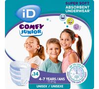 14 x iD Comfy Junior Super Soft Absorbent Underwear | 4-7 Years | 1 Pack of 14