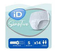 iD Sensitive Pants Extra Plus Small - Unisex Incontinence Pants - 1 Pack of 14