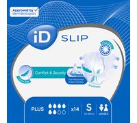 14 x iD Slip Plus Small Adult Unisex Incontinence Slips | 1 Pack of 14