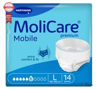 MoliCare Premium Mobile Disposable Underwear: Discreet use for Woman and Men with Incontinence; 6 Drops, Size M, Pack of 42