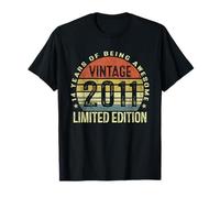 14 Year Old Being Awesome Vintage Born In 2011 14th Birthday T-Shirt