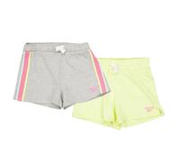(14 Years, Light Grey Heather) Reebok Girls Jersey Plain Shorts (Pack of 2)
