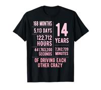 14 Years Married Funny 14th Wedding Anniversary T-Shirt