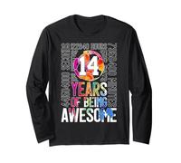 14 YEARS OF BEING AWESOME SOCCER 14TH BIRTHDAY Long Sleeve T-Shirt