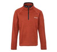 Regatta Childrens/Kids Berley Half Zip Long Sleeved Top - Red Ochre/Black - 14 Years - Red Ochre/Black - 96% Polyester/4% Elastane