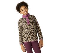 (14 Yrs, Mocha Leopard Violet) Regatta Kids Eva Half Zip Fleece