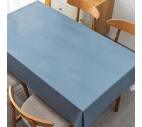 140 * 140cm Plastic Vinyl Table Cloth Wipe Clean PVC Table Cover Rectangular,Square Blue Wipeable Tablecloth Waterproof Table Protector,Oil Cloth Tablecloth,Washable Tablecloths for Outdoor Picnic