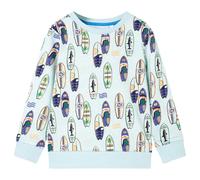 (140 (9-10y)) Kids' Sweatshirt Children's Long Sleeves Pullover Kids' Top Soft Blue Melange
