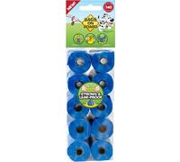 140 Dog Poop Bags Refill Rolls Pack Thick Black Blue Design Pet Waste Unscented