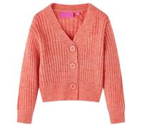 (140) Kids' Cardigan Long Sleeve Coats Toddler Kids Knit Sweater Knitted Medium Pink