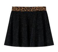 (140) Kids' Skirt with Leopard Waistband Kids Girl's Skater Skirt Short Skirt Black