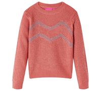 (140) Kids' Sweater Children Pullover Sweatshirt Kids Knitwear Knitted Medium Pink