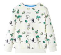 (140) Kids' Sweatshirt Children Long Sleeves Toddler Pullover Kids' Top Soft Ecru