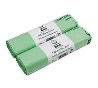 140 Litre Compost Bag Compostable Bin Liners (Small Wheelie Bins) - 2 Rolls