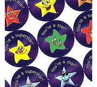 140 Mixed Scented Berry Youre A Superstar Smiley Motivational Childrens Pupils School Teachers Praise Reward Stickers Value Pack 37mm Primary Teaching Services