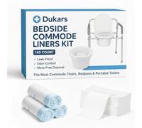140 Pack Bedside Commode Liners - 60 Strong Toilet Bags + 80 Absorbent Pads, Leak-Proof Disposable Potty Chair Liners for Commode, Bedpan & Camping Toilets