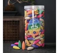 140 PCS Backflow Incense Cones for Waterfall Incense Burner, Mixed Natural Scents, Rose, Jasmine, Lily, Mint, nd More for Relaxation Yoga Gift