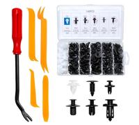 140 Pcs Car Trim Clips,Automotive Rivet Removal Tool Kit | Universal Car Retainer Clips,Non-Deformable Panel Removal Pry Tool,Ergonomic Design,Door Trim Panel Fender Clip,6 Models