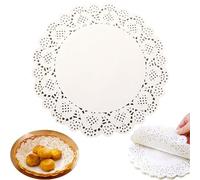 140 PCS Doilies Lace Paper, Doyleys Lace Paper, White Greaseproof Paper, Burger Paper Sheets, for Rosating, BBQ, Baking Cookies, Pastry (21.5 * 21cm)