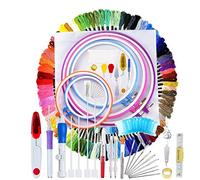 140 Pcs Embroidery Cross Stitching Punch Needle Kit, Full Range of Embroidery Starter Kit Including Magic Embroidery Pen Punch Needle