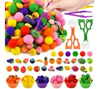 140 Pcs Fruits Sensory Bin Items Summer Fruits Farm Counting Sorting Sensory Bin Filler Fine Motor Famer Vegetable Counts for Spring Summer Sorting Counting